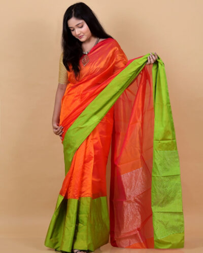 Raw Mango Reverie: Handloom Chanderi Silk Saree—Ten Days of Woven Tradition and Pure Elegance